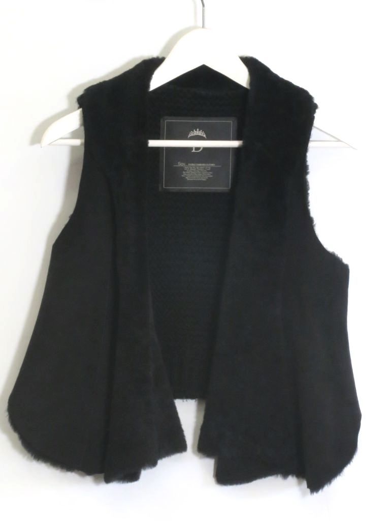 227715】Sov. ソブ DOUBLE STANDARD CLOTHING ムートン×ニット ジレ