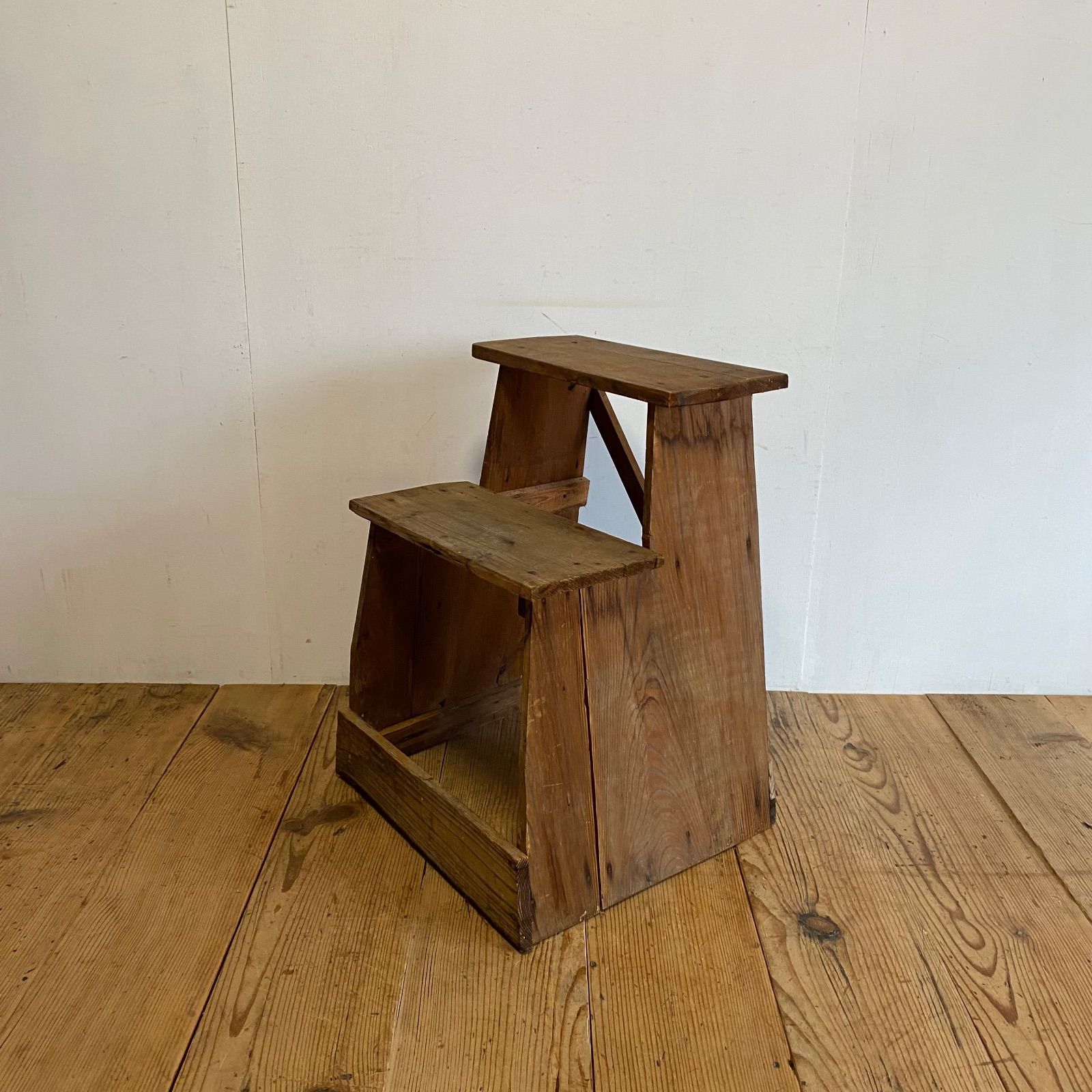 アンティーク 古家具 古道具 木製 踏み台 ステップ台 スツール 花台