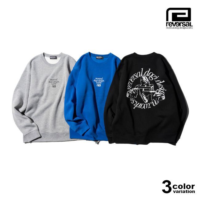 在庫処分 リバーサル reversal トレーナー クルーネック スウェット 裏