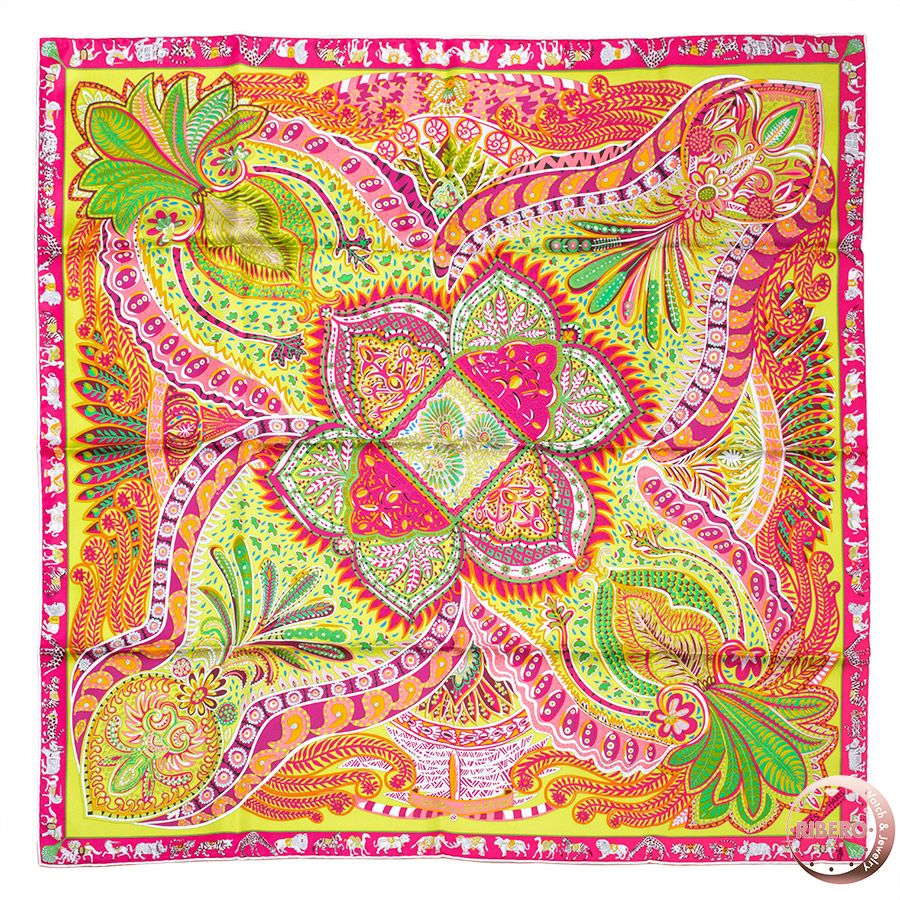 HERMES エルメス カレ90 Le Jardin de la Maharani マハラニの庭