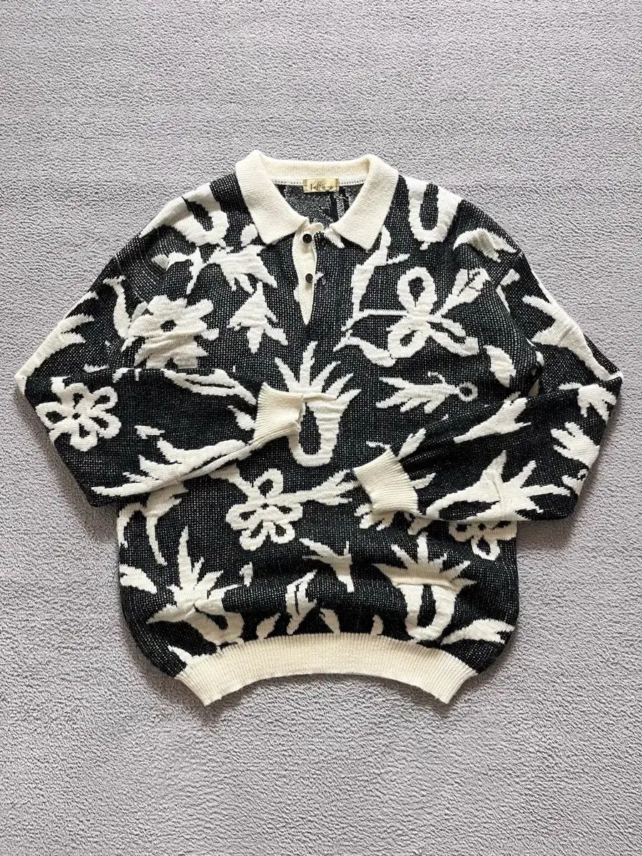 ヴィンテージ フラワー パータン ジャカード ニット Kara セーター