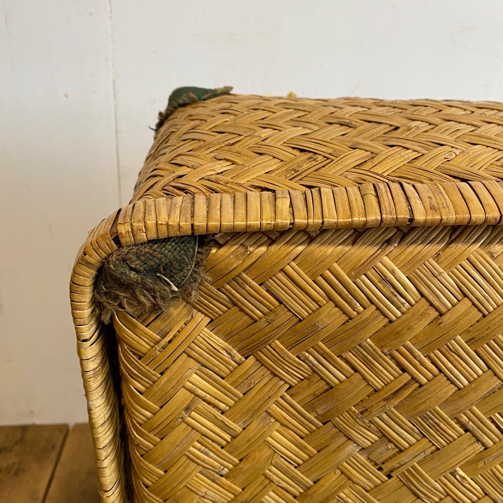 行李（こうり）セット　網代編み かご収納 古道具 古民家 レトロ　アンティーク 行李（こうり）セット 網代編み かご収納 古道具 古民家 レトロ