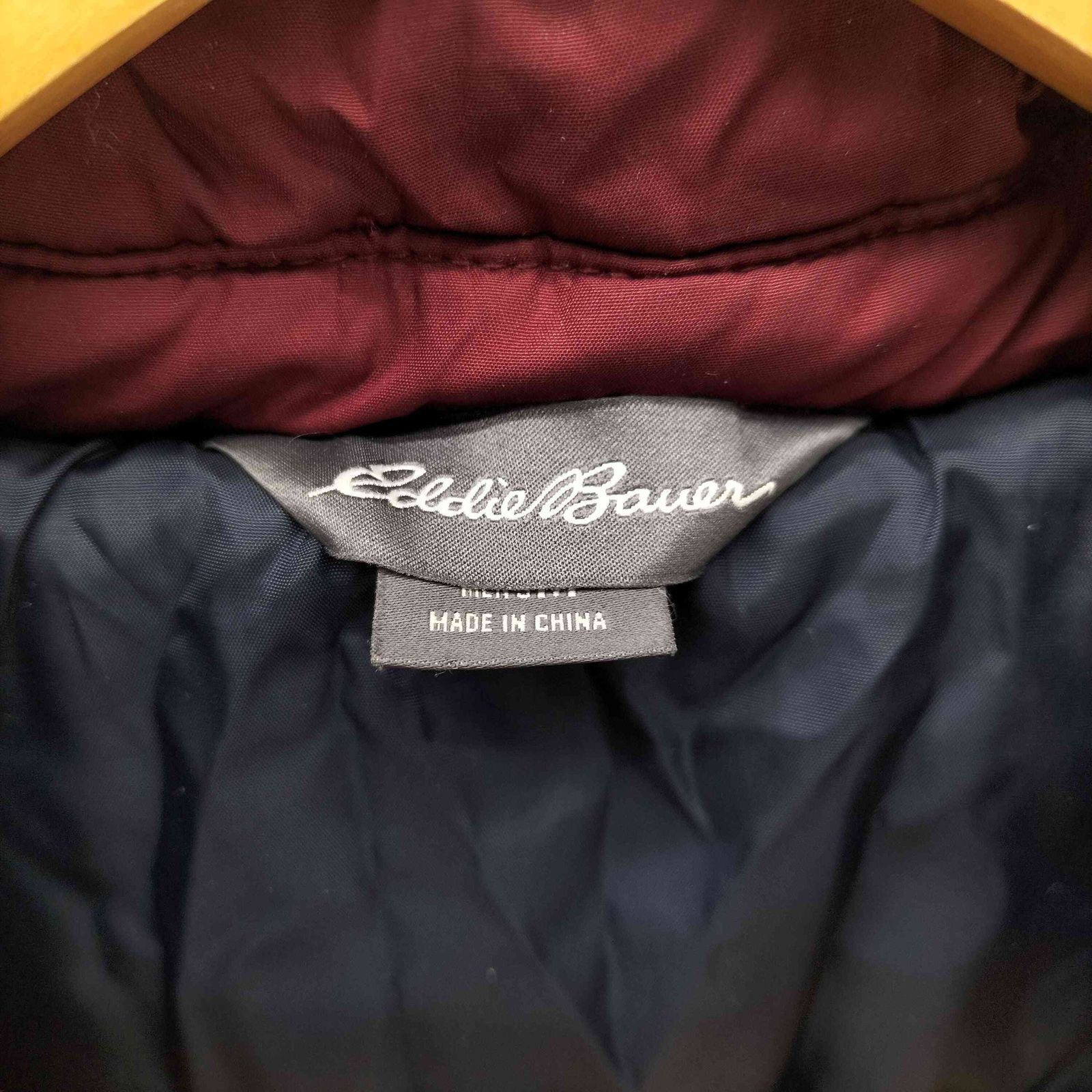 エディーバウアー Eddie Bauer ロゴ 刺繍 ダウン フェザー シャツ 