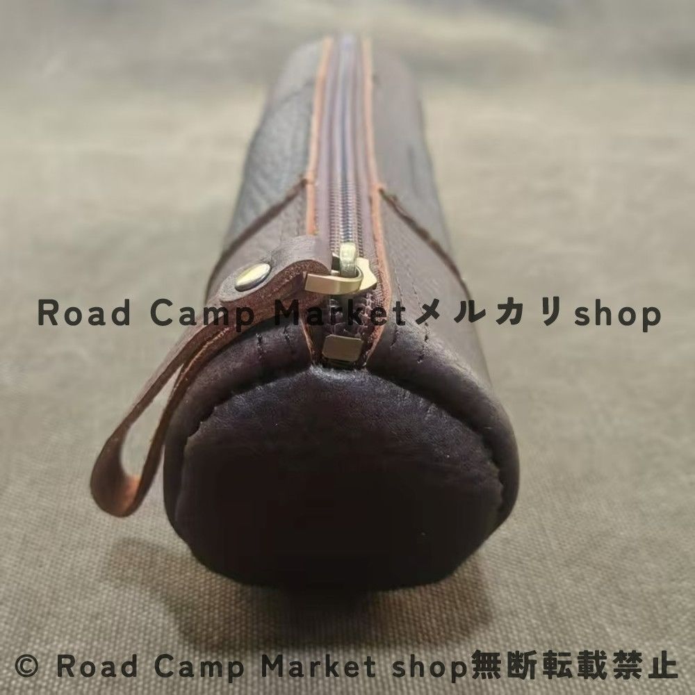 ペンケース 本革 メンズ レディース 丸型シリンダーストレージ 男女兼用 ペンポーチ ヴィンテージスタイル 小物入れ 雑貨収納 大容量 ギフト プレゼント 通勤 通学 お洒落 オシャレ ユニセックス かっこいい ミニマリストデザイン ブラウン