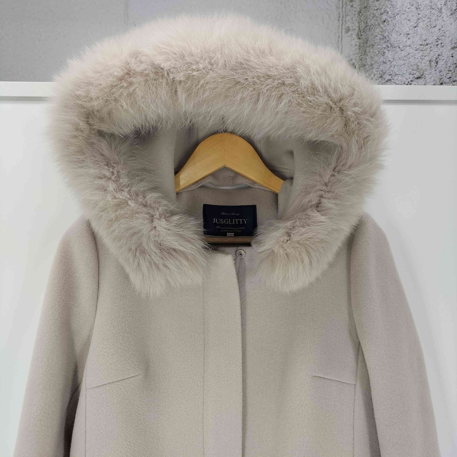 ジャスグリッティー JUSGLITTY 2WAY フードファー コート レディース