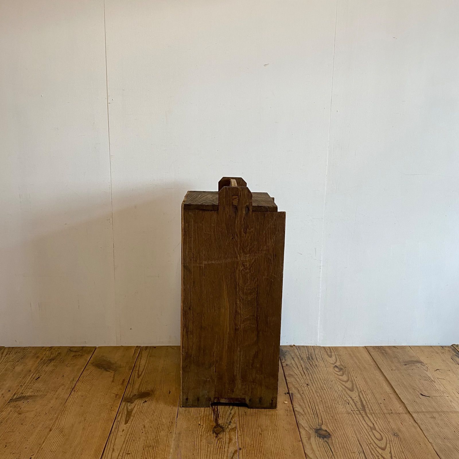 アンティーク 仕切り棚 チェスト 食器棚 書類棚 無垢材 無塗装 y387