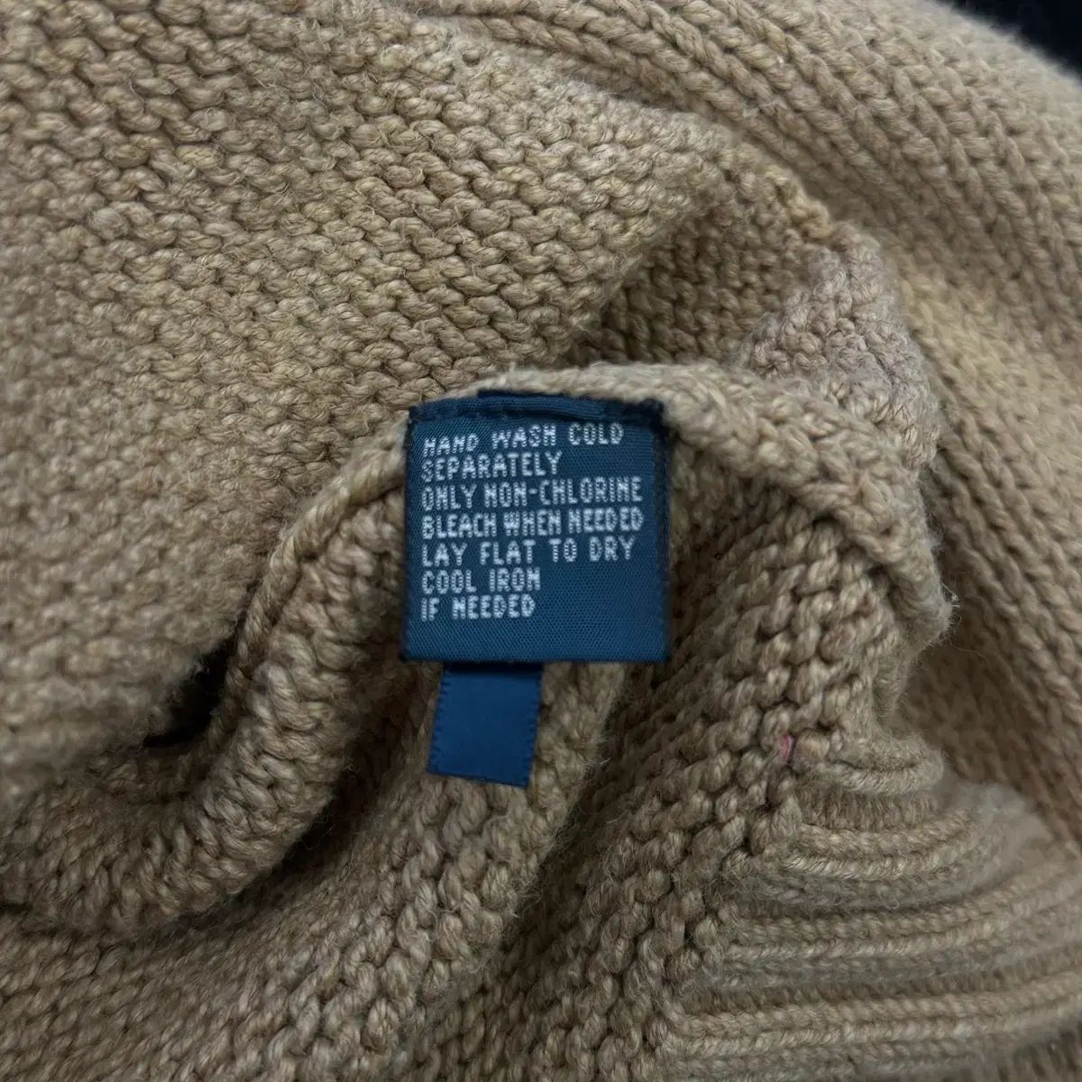 S ポロ ラルフローレン ベージュ 販売 コットン ハーフジップ ニット