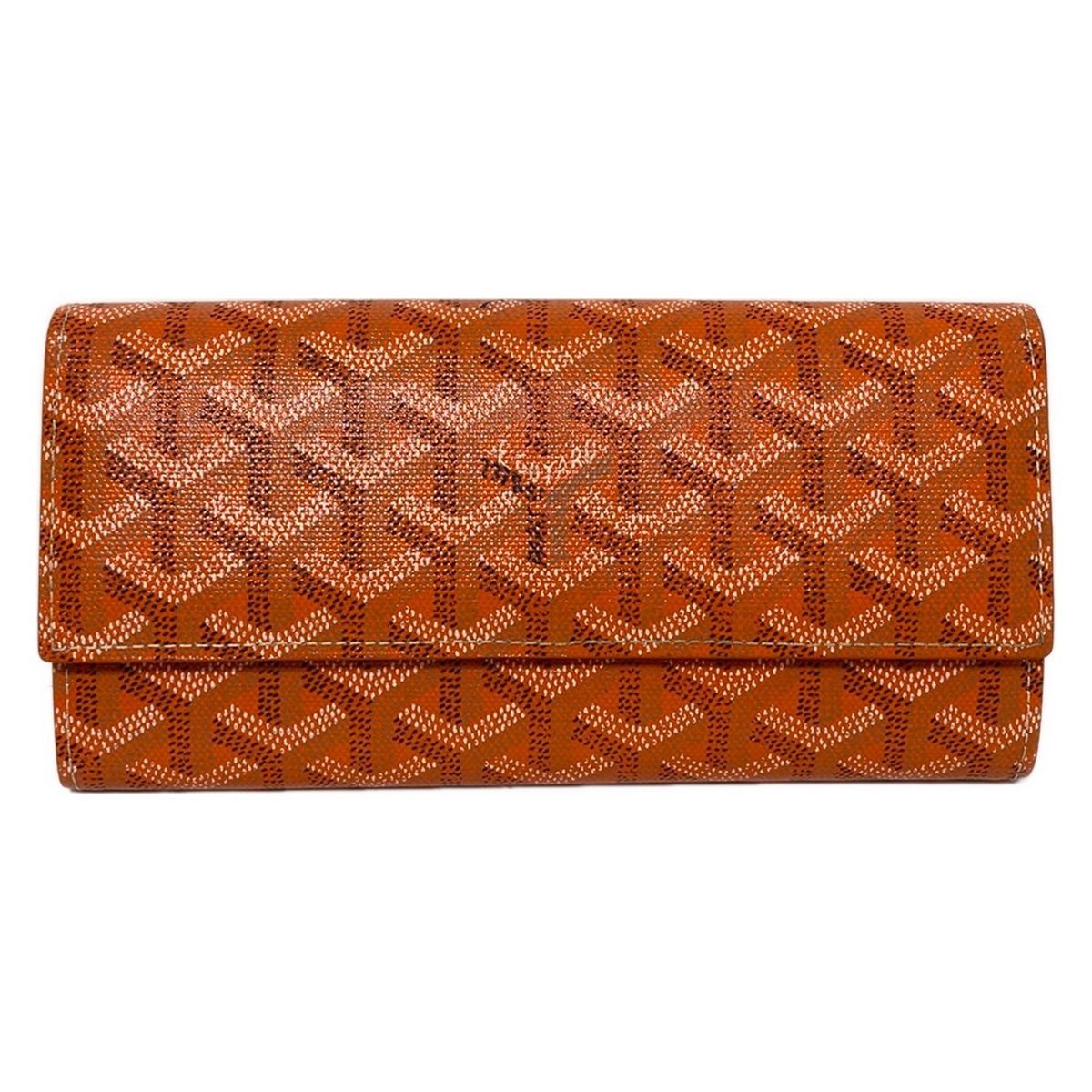 Goyard オレンジ 長財布 GOYARD(ゴヤール) 長財布 リシュリュー オレンジ レザー - メルカリ