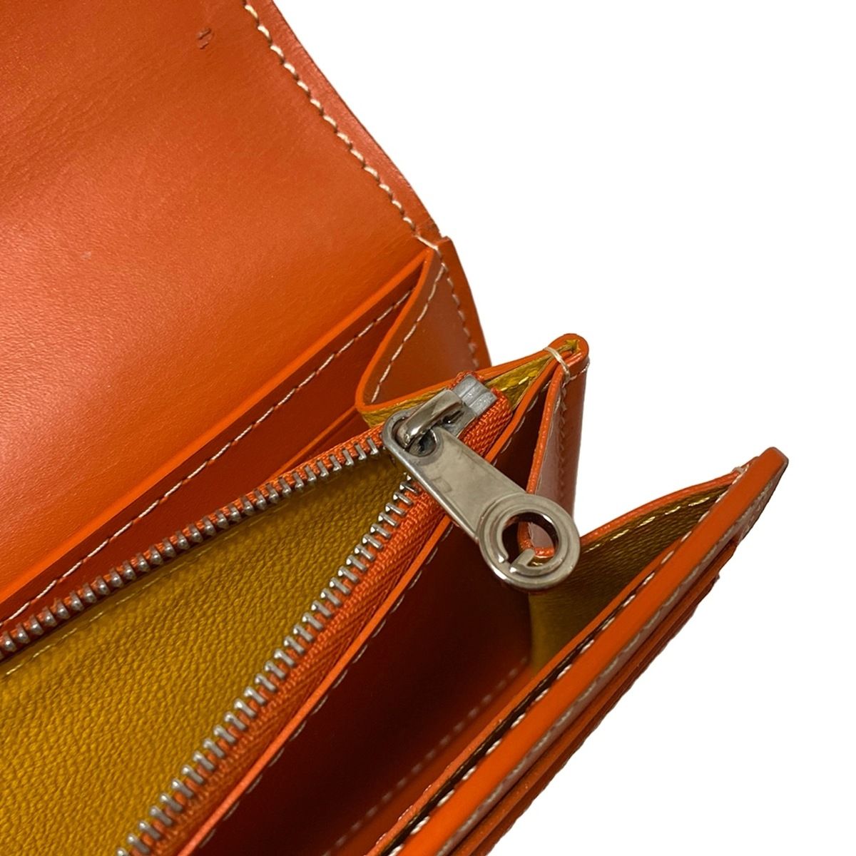 GOYARD(ゴヤール) 長財布 リシュリュー オレンジ レザー - メルカリ