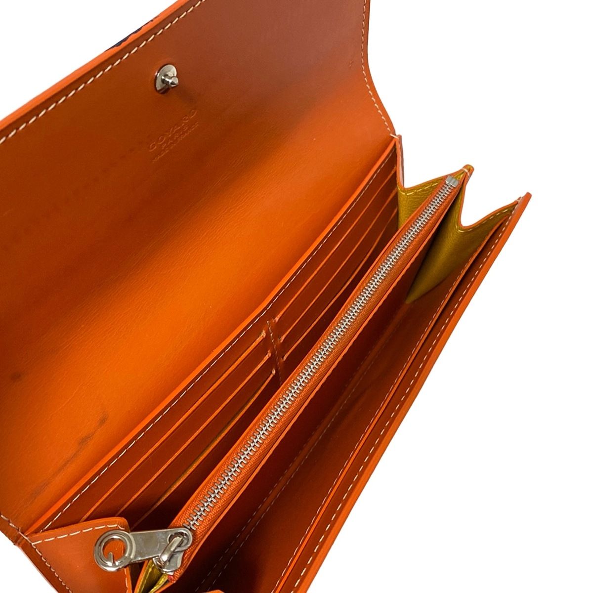 GOYARD(ゴヤール) 長財布 リシュリュー オレンジ レザー - メルカリ