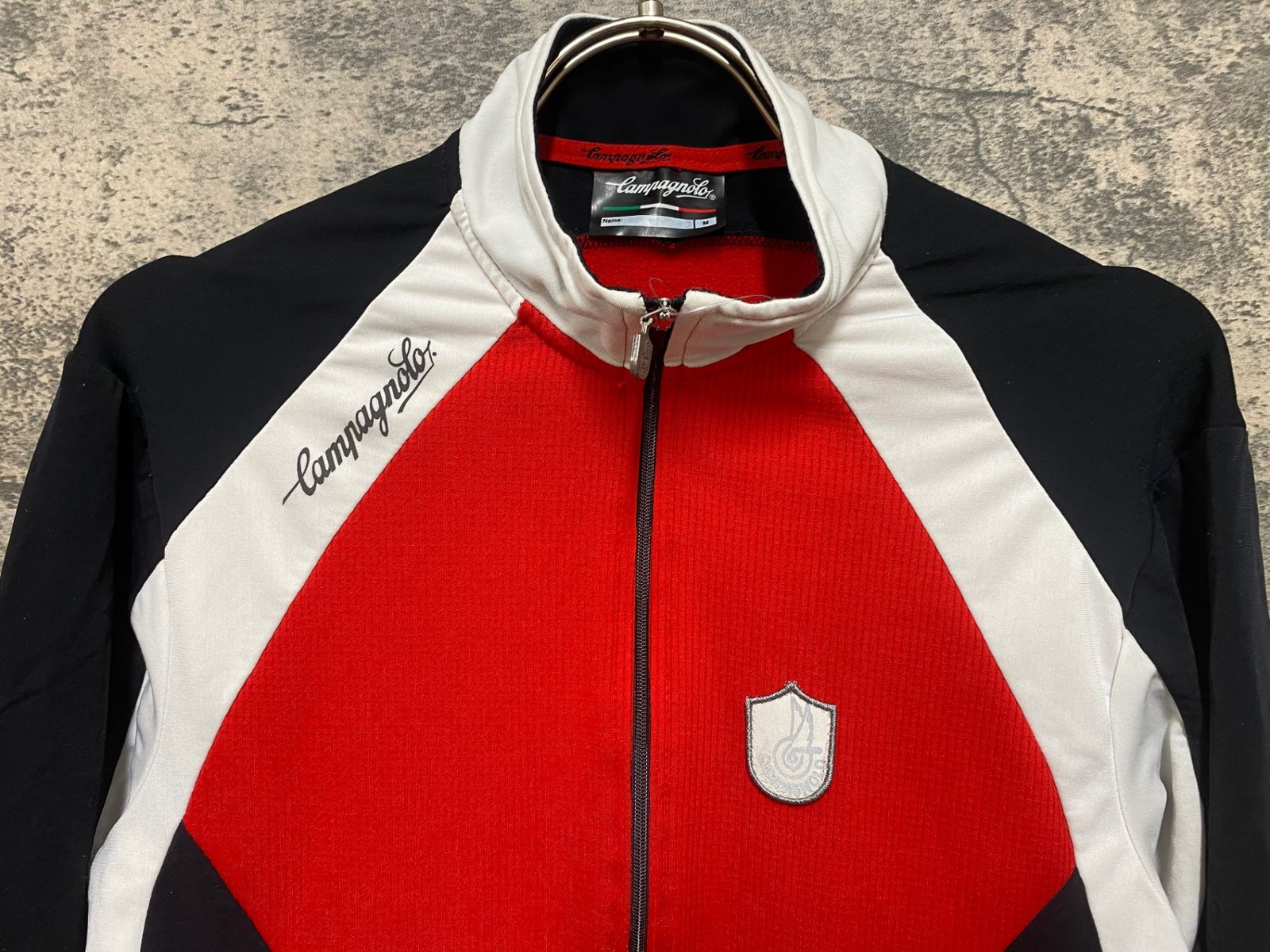 JP397 カンパニョーロ Campagnolo 長袖 サイクルジャージ 赤 白 黒 M