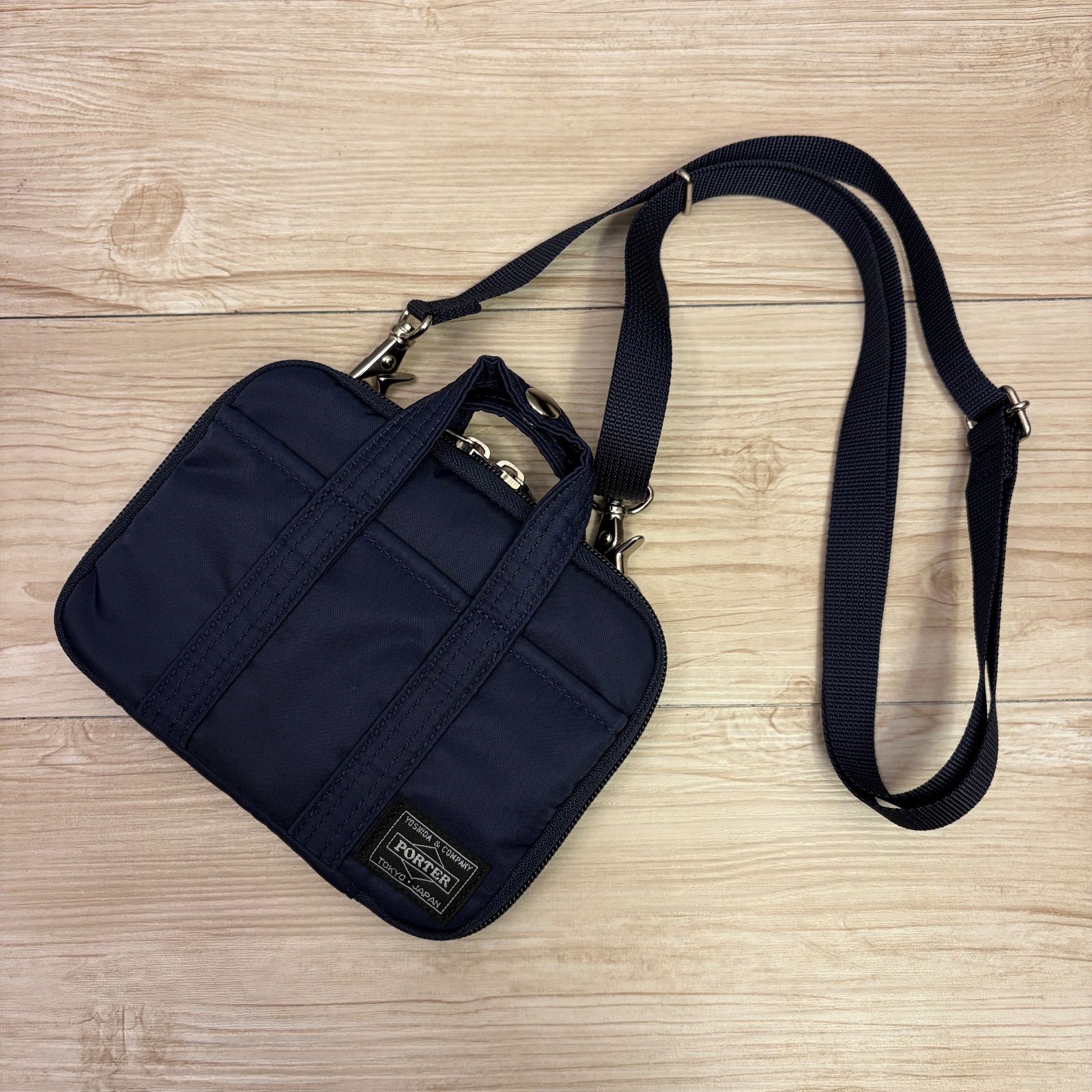美品　ポーター×バイボレコラボ　ショルダーバッグ　ネイビー 未使用級✨PORTER ほぼ日コラボ ショルダーバッグ ネイビー 極美品
