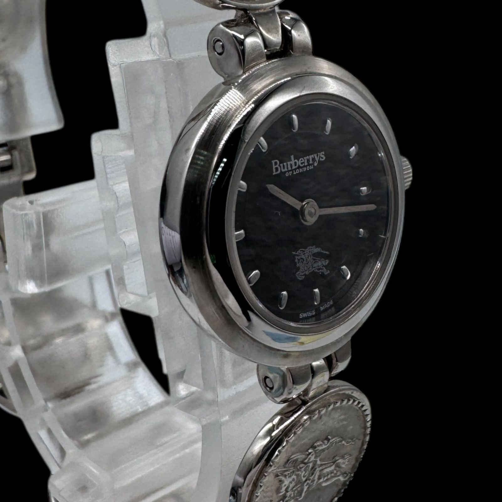 稼働 希少 Burberrys バーバリー 11100L コイン ブレスウォッチ