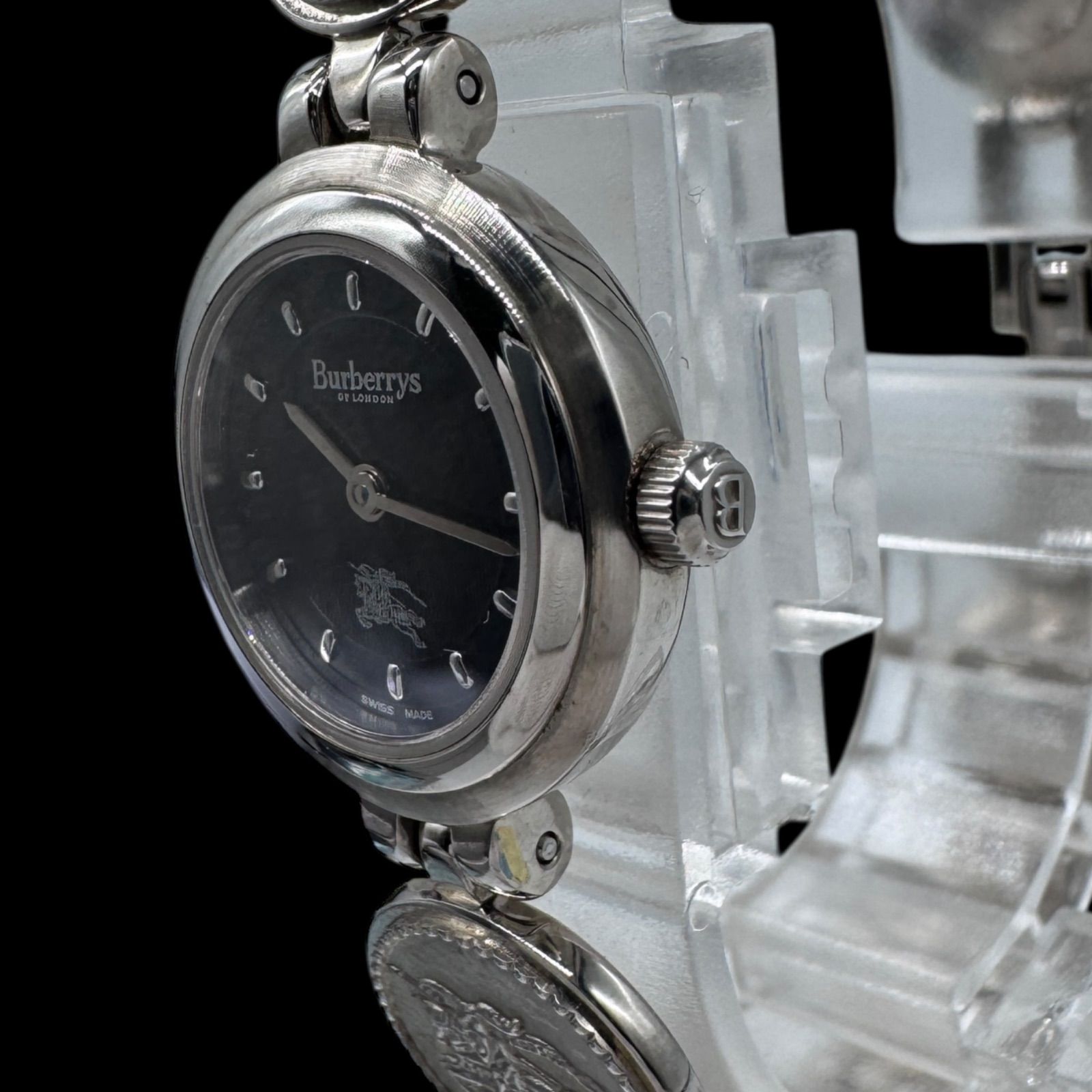 美品 稼働品 バーバリーズ ウォッチ 11100L クォーツ 稼働 希少 Burberrys バーバリー 11100L コイン ブレスウォッチ