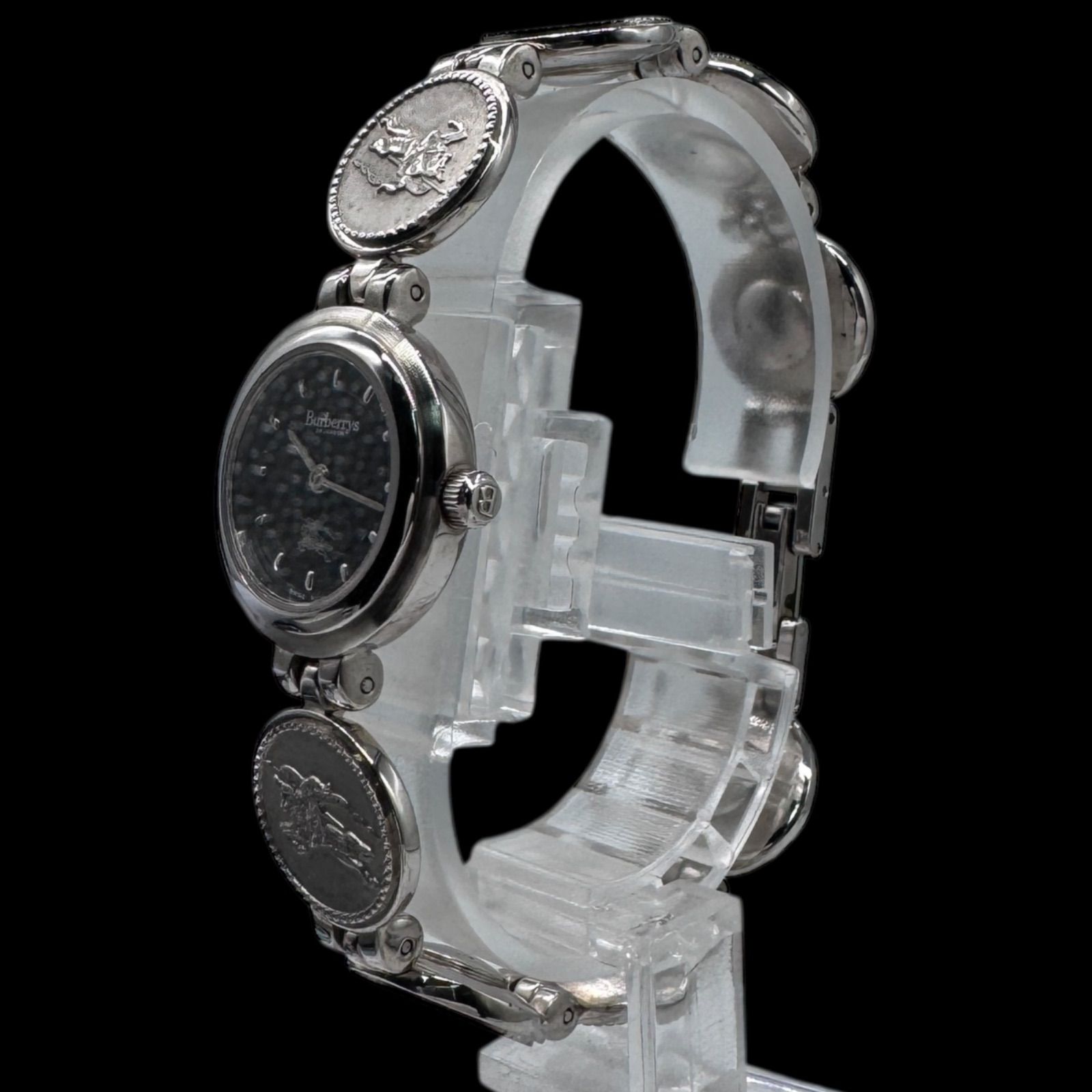 稼働 希少 Burberrys バーバリー 11100L コイン ブレスウォッチ