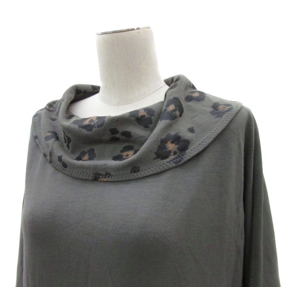 イタリヤ 伊太利屋 ワンピース 長袖 レオパード柄 ヒョウ柄 ひざ丈 9