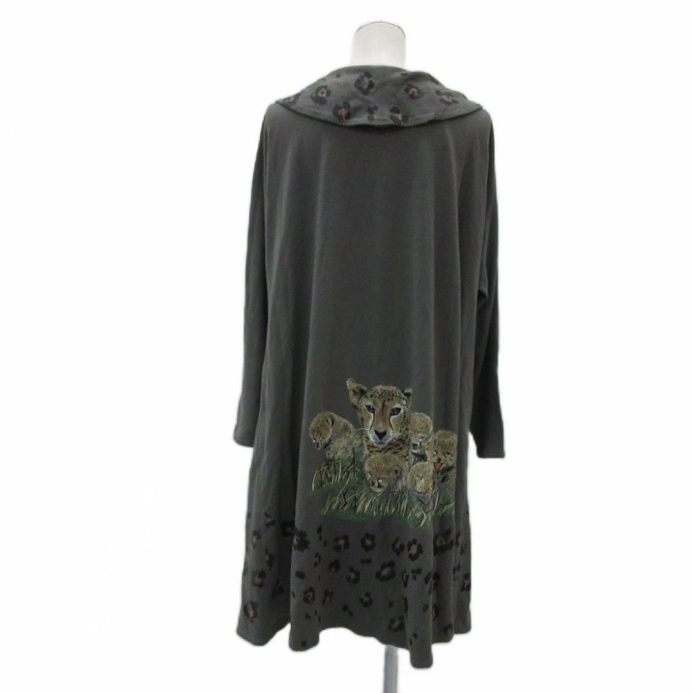 イタリヤ 伊太利屋 ワンピース 長袖 レオパード柄 ヒョウ柄 ひざ丈 9