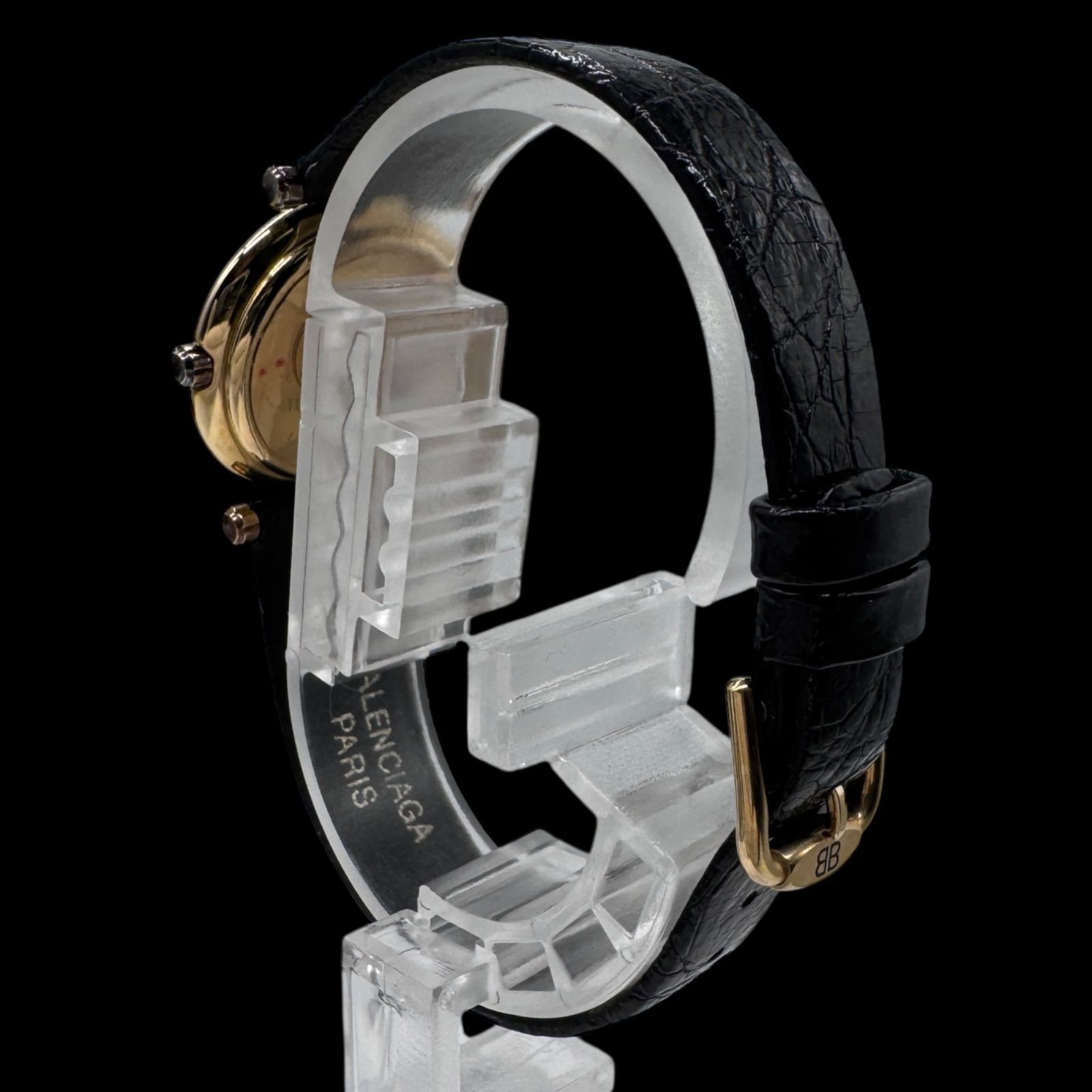 [美品]★バレンシアガ★12Pダイヤ★ストーンベゼル★レディース腕時計 美品]☆バレンシアガ☆12Pダイヤ☆ストーンベゼル☆レディース腕時計