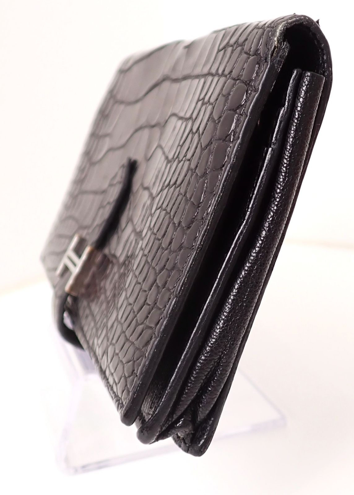 HERMES(エルメス) ベアン スフレ□P刻印 クロコダイル 鰐革 長財布