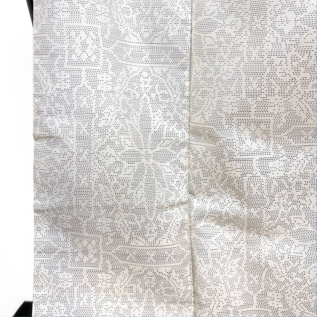 小紋 白大島紬 華紋 格子 菊花 着物 123b d ms - メルカリ