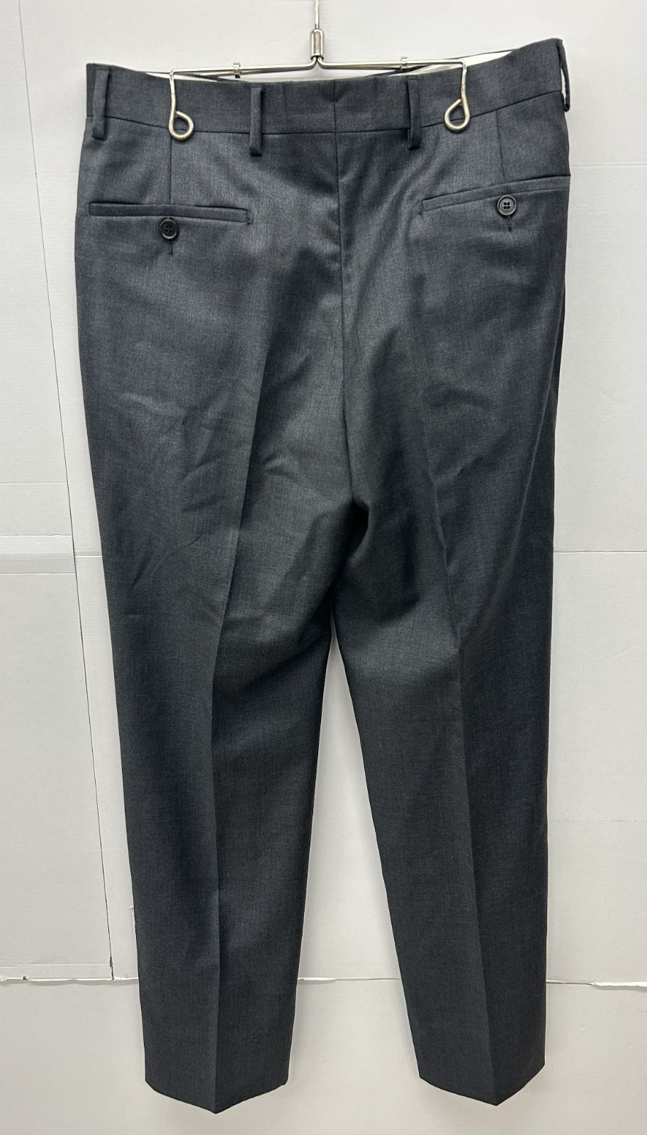 中古 Salvatore Ferragamo 2タック スラックス グレー 丈詰め済