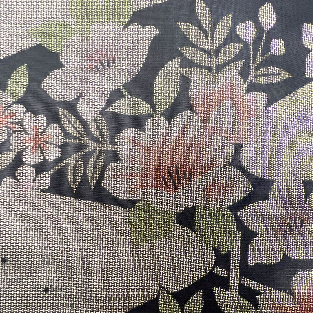 小紋 大島紬 桜 流水 割菱 泥染 着物 123b d ms 【公式通販】