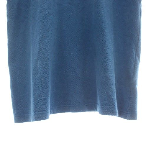  プラダスポーツ PRADA SPORT ポロシャツ 鹿の子 半袖 ライン M 青 ブルー XZ その他 トップス