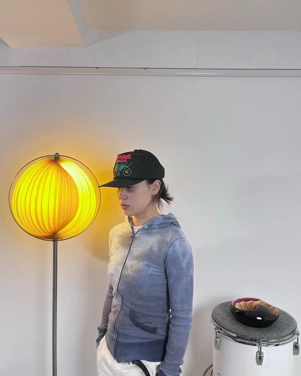 USA ヴィンテージ タイダイ ワッフル フーディー ジップアップ