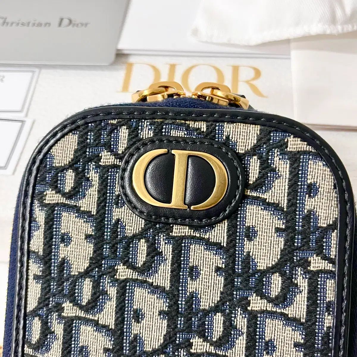 S 級 Dior 30 モンテーニュ オブリーク 携帯ホルダー チェーン クロスバッグ