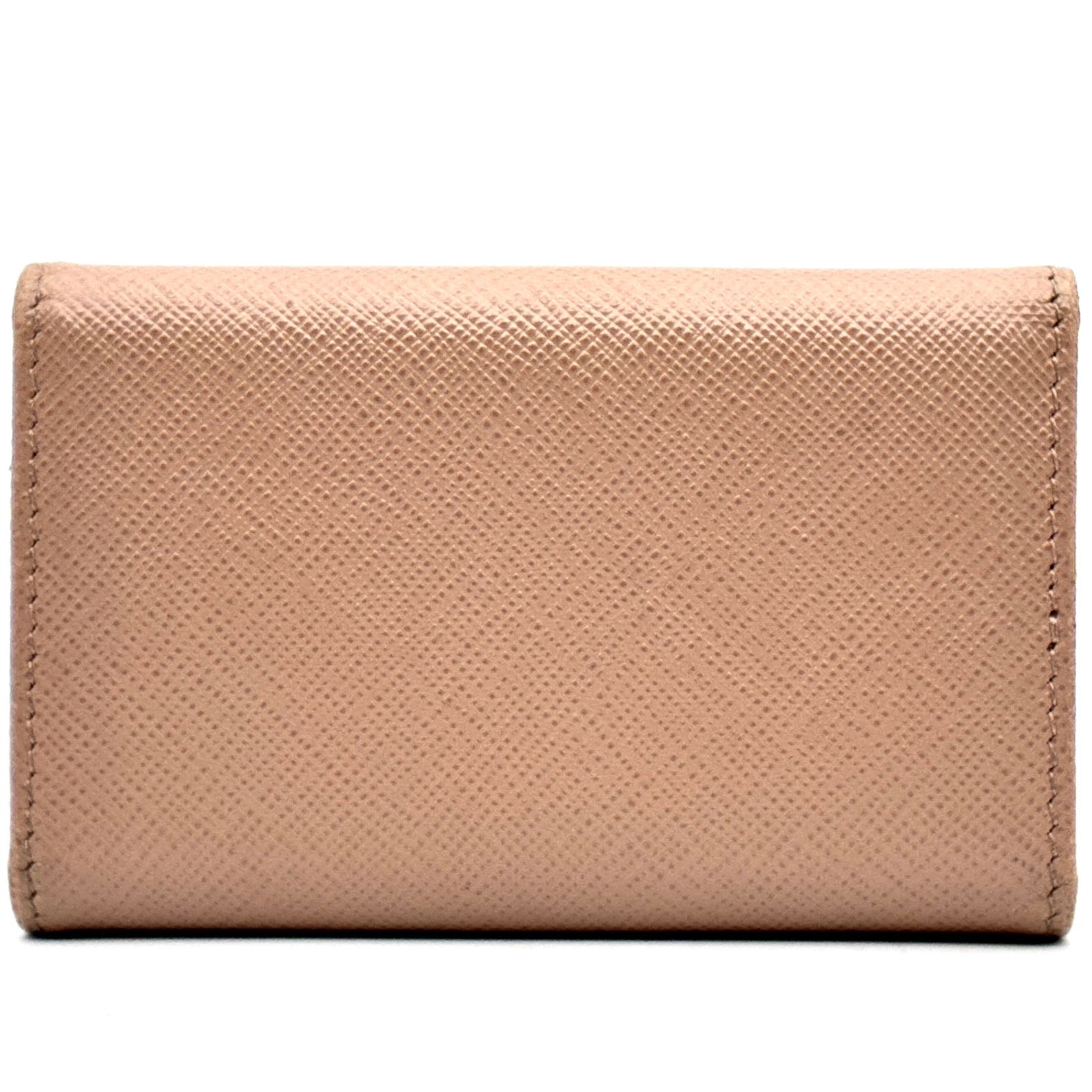 未使用に近い PRADA プラダ キーケース 4連 サフィアーノレザー ロゴ