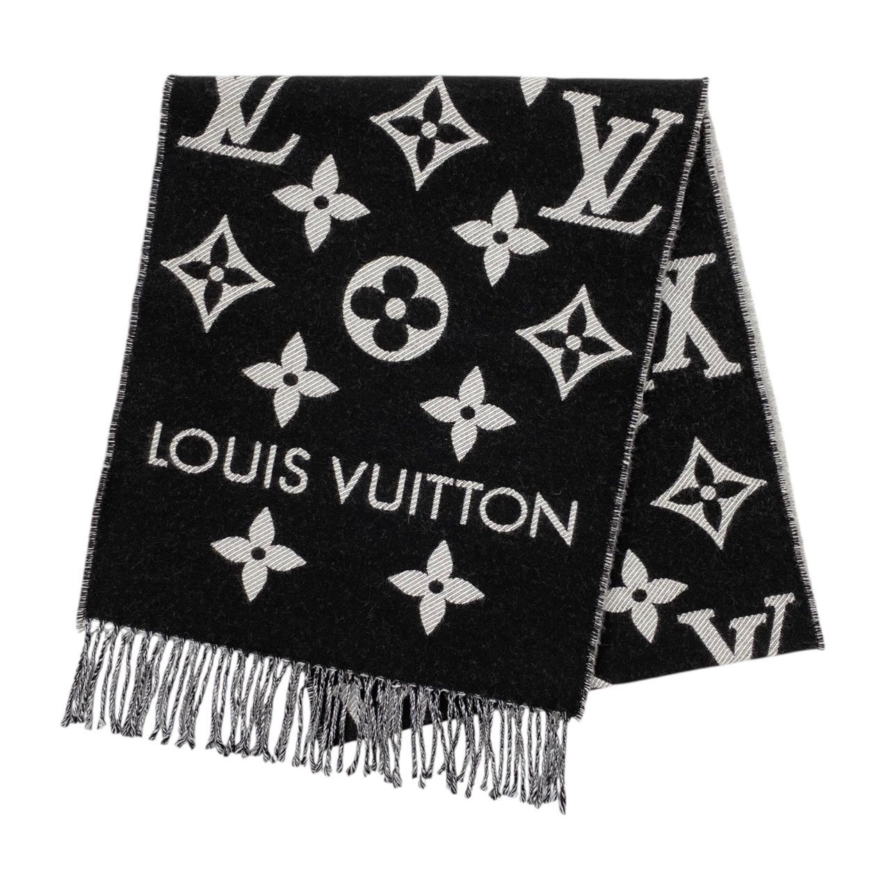 ☆E4876 ルイヴィトン マフラー・LV エセンシャル M77853 ウール