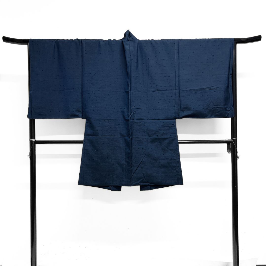 メンズ着物 本場真綿絢結城紬 証紙付き アンサンブル 着物 123b d ms