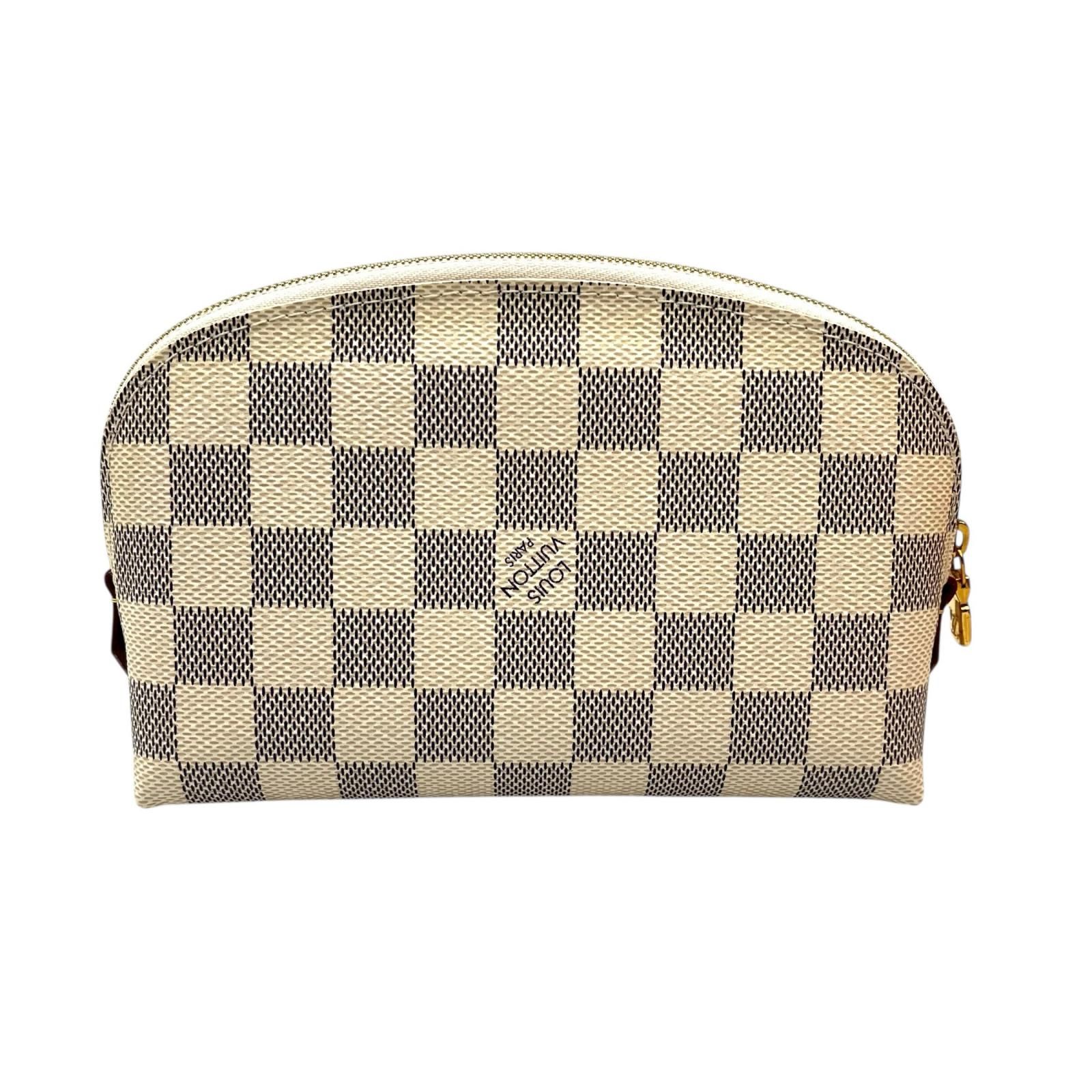 ルイヴィトン LOUIS VUITTON ポーチ コスメティック N 60024 ダミエアズールキャンバス ホワイト レディース