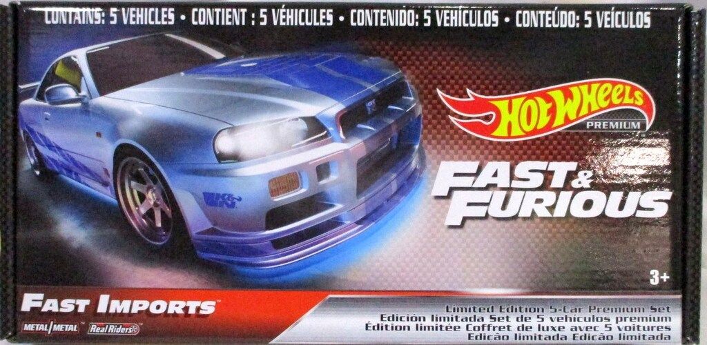 MATTEL FAST-FURIOUS LIMITED EDITION 5-CAR PREMIUM SET GRB 01
