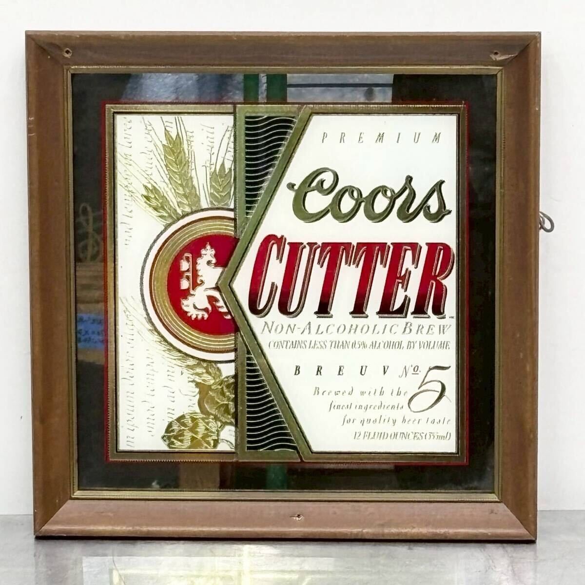ヴィンテージパブミラー Coors CUTTER クアーズ US雑貨 壁掛け鏡