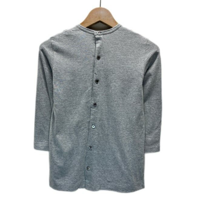 COMME des GARCONS ロンT 七分袖 カットソー トップス クルーネック バックボタン プリント 水玉 ドット AD 2008 ドメスティック 古着