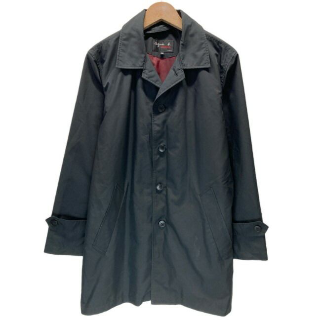 agnes b. HOMME ステンカラーコート ハーフ丈 アウター 2024 無地