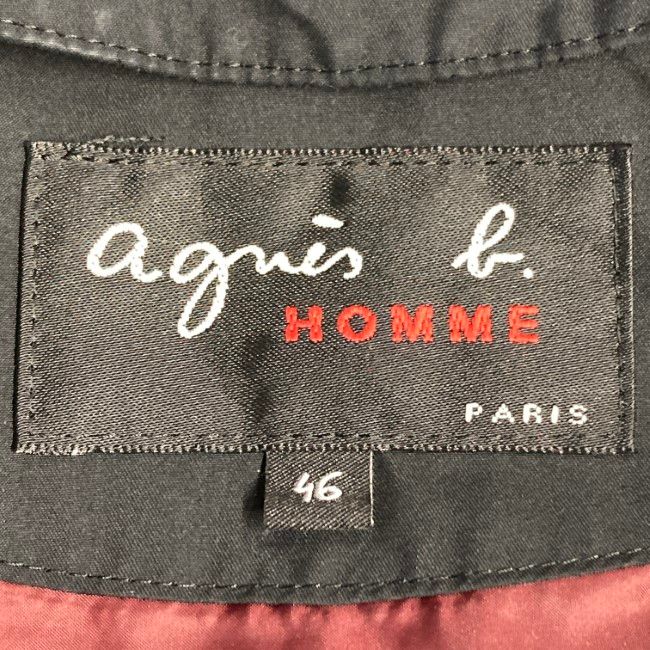 agnes b. HOMME ステンカラーコート ハーフ丈 アウター 2024 無地