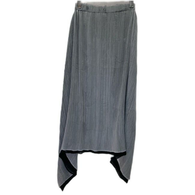 ISSEY MIYAKE スカート ヘムスカート ロング丈 レイヤード風 無地 ウエストゴム プリーツ ストレッチ ドメスティック 古着