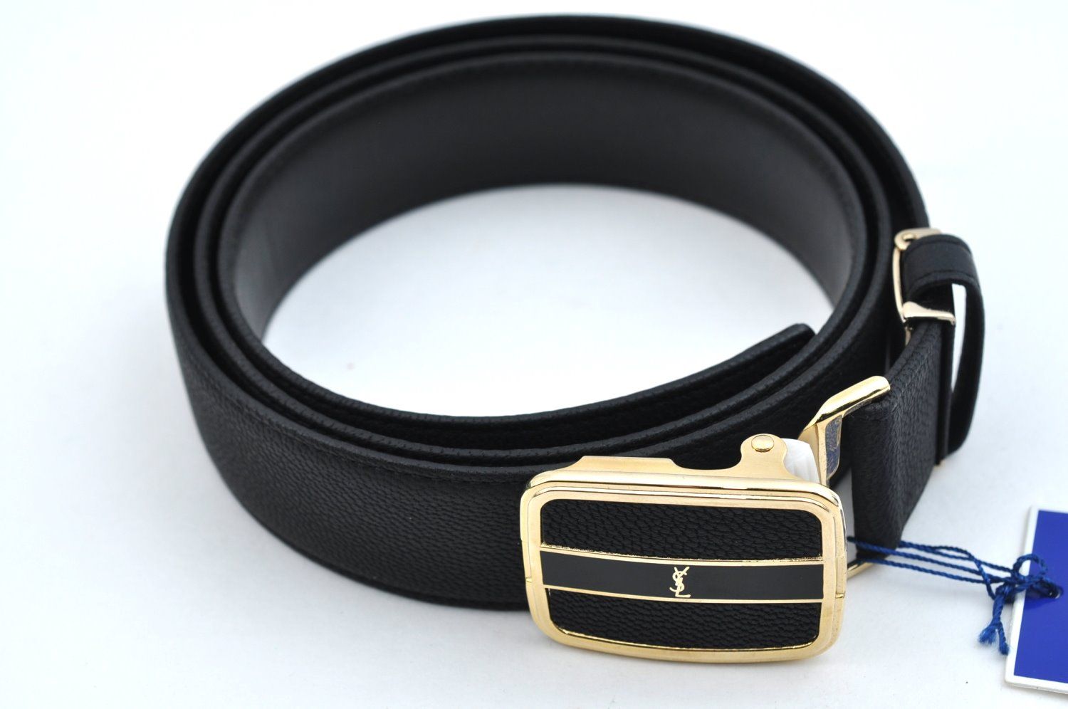 YVES SAINT LAURENT イヴサンローラン ベルト レザー 113 cm 44.5 ブラック 箱 4511 N