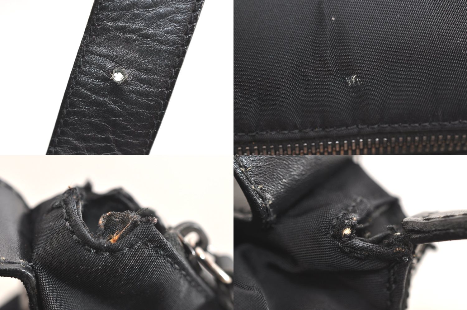  FENDI フェンディ ヴィンテージ ショルダーバッグ ナイロン レザー ブラック 4970 N クラッチバッグ バッグ