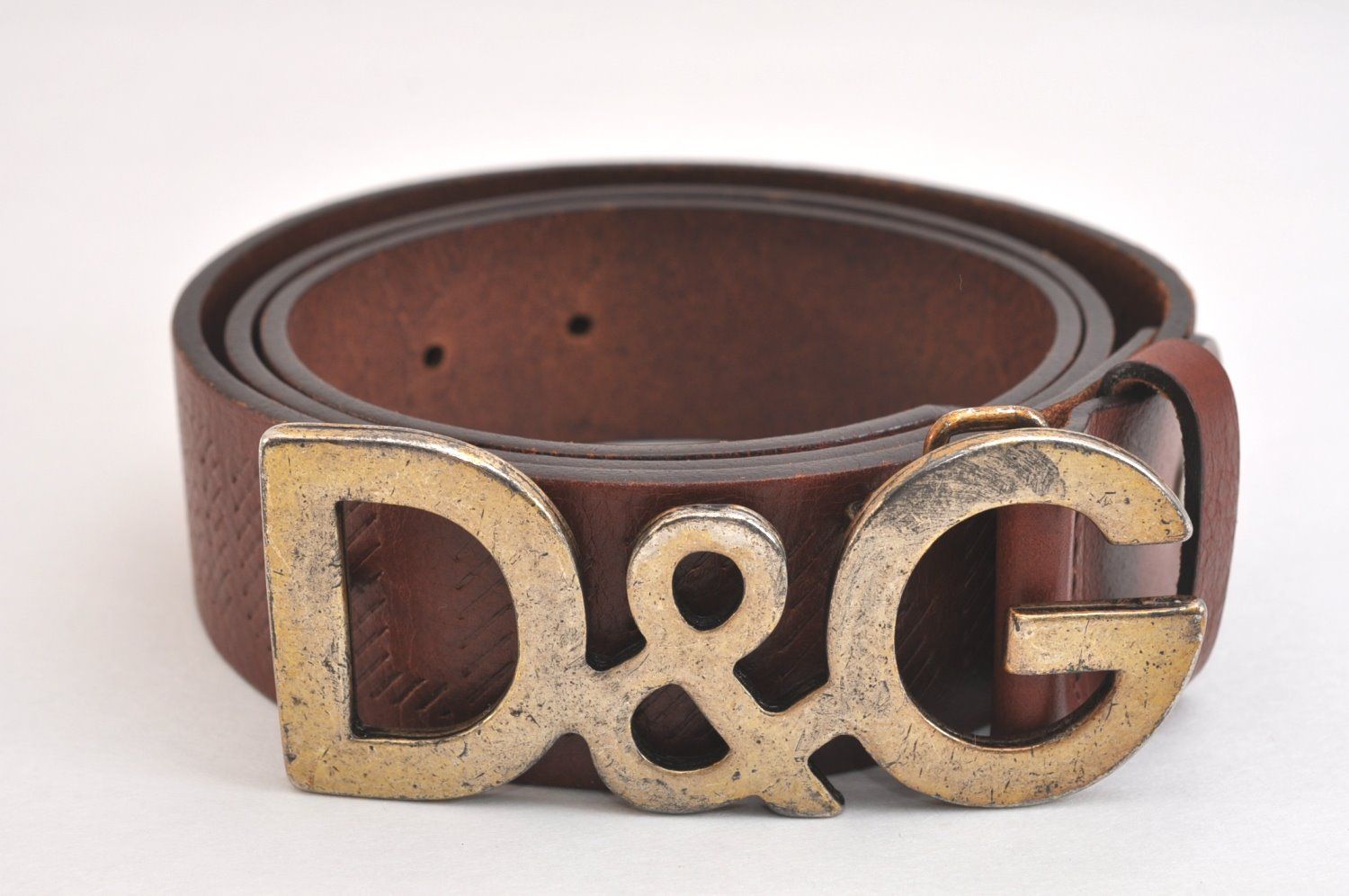 DOLCE&GABBANA ドルチェ&ガッバーナ ロゴ バックル ベルト レザー 96