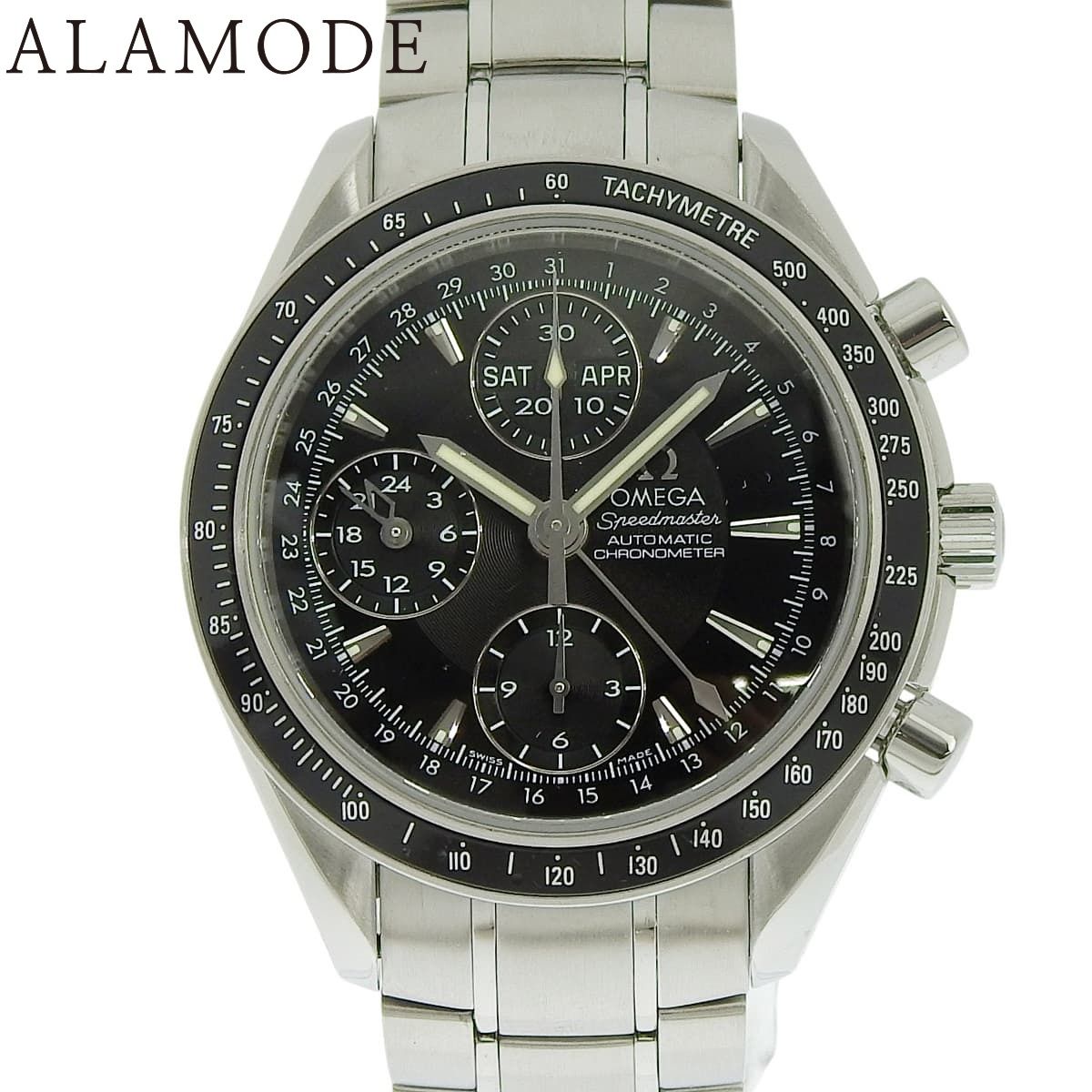 オメガ スピードマスター デイデイト 3220 50 SS ブラック 自動巻き メンズ 41100090466 アラモード