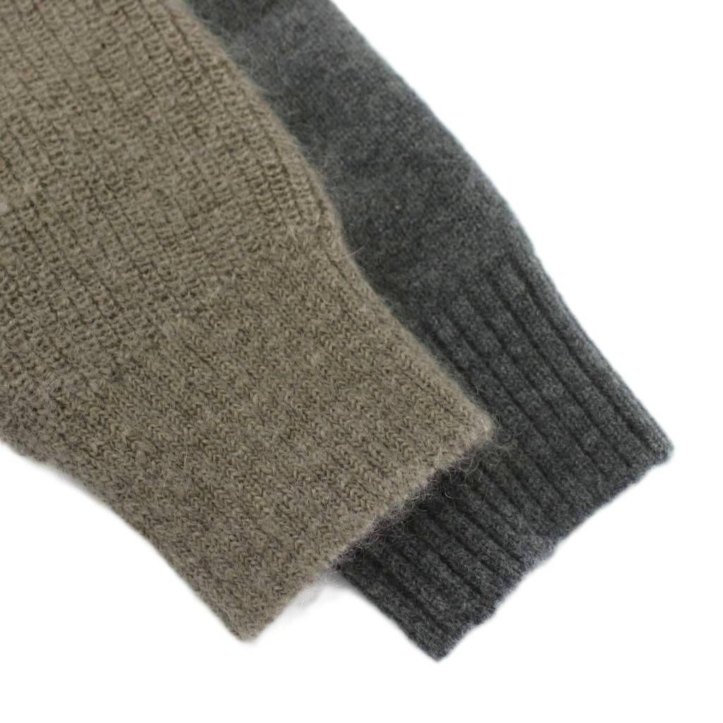 カラー kolor キッドモヘア×エクストラファインウールSWITCHINGニット