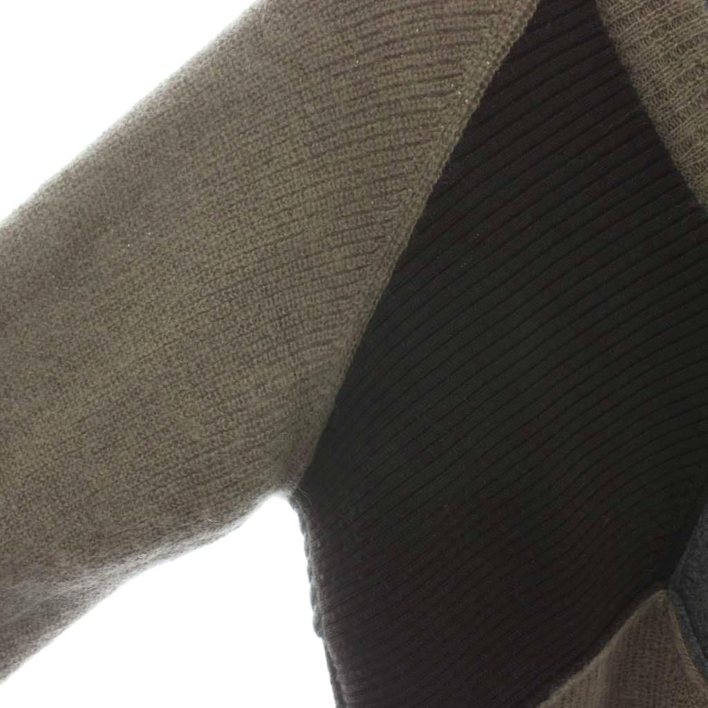 カラー kolor キッドモヘア×エクストラファインウールSWITCHINGニット