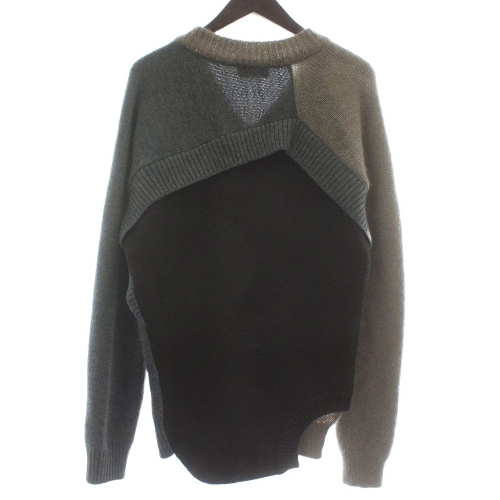 カラー kolor キッドモヘア×エクストラファインウールSWITCHINGニット