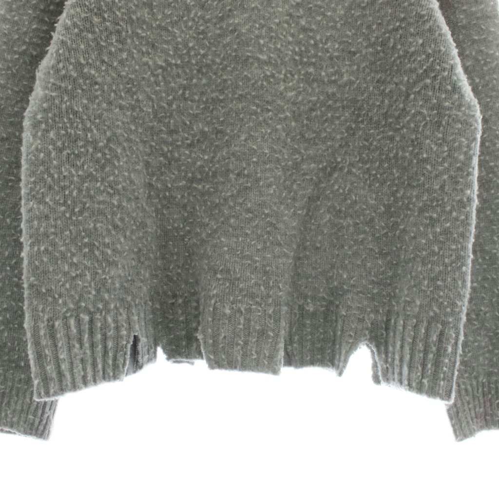  メゾンマルジェラ 10 Maison Margiela 19 AW ニット セーター ウール 長袖 ピリング加工 クルーネック L グレー S 16780 XZ その他 トップス