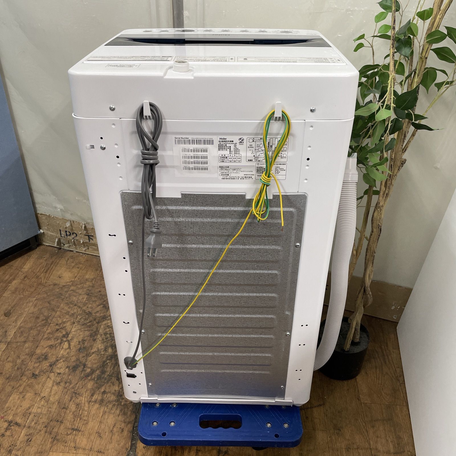  R 501 ☀️ 名古屋市近郊配送設置無料 Haier 洗濯機 4 5㎏ 22年製 JW C 45 D クリーニング済 縦型洗濯機本体 縦型洗濯機