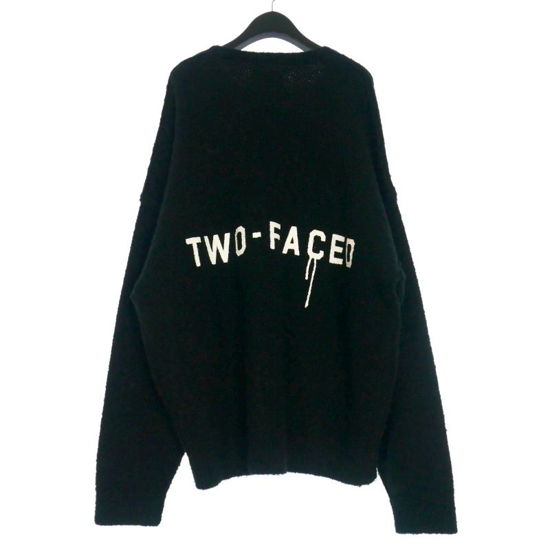 タインダブルプッシュ TAIN DOUBLE PUSH UN REAL KNIT ニット セーター 長袖 ブラック 黒
