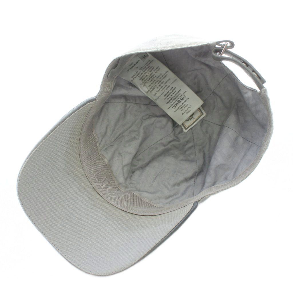 ディオールオム Dior HOMME × ERL ロゴ エンブロイダリー 帽子 ベースボールキャップ 刺繍 M グレー XZ